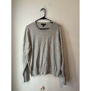 Banana Republic Pima Cotton Cashmere Sweater Gray Round neck Mens XL Lightweight